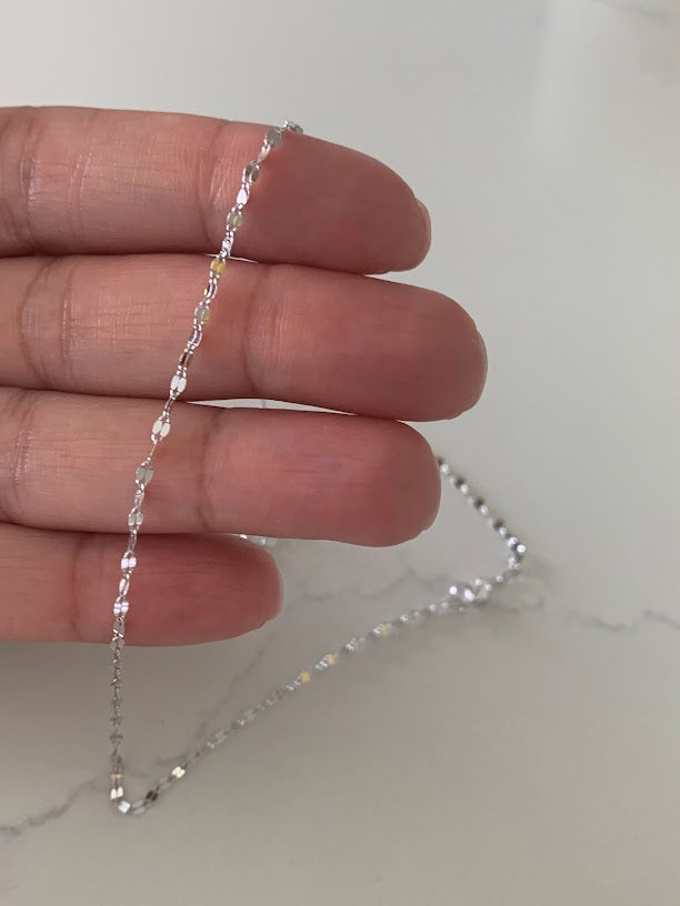 2MM 14K Yellow Gold Twisted Mirror Chain in Yellow Gold | Genuine Gold