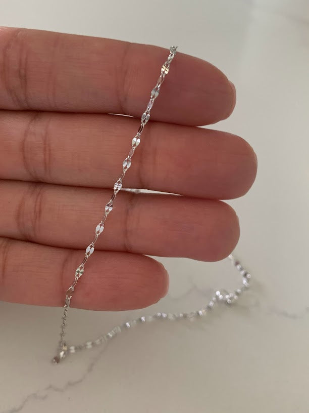 2MM 14K Yellow Gold Twisted Mirror Chain in Yellow Gold | Genuine Gold