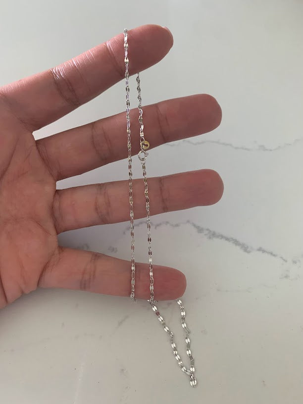 2MM 14K Yellow Gold Twisted Mirror Chain in Yellow Gold | Genuine Gold