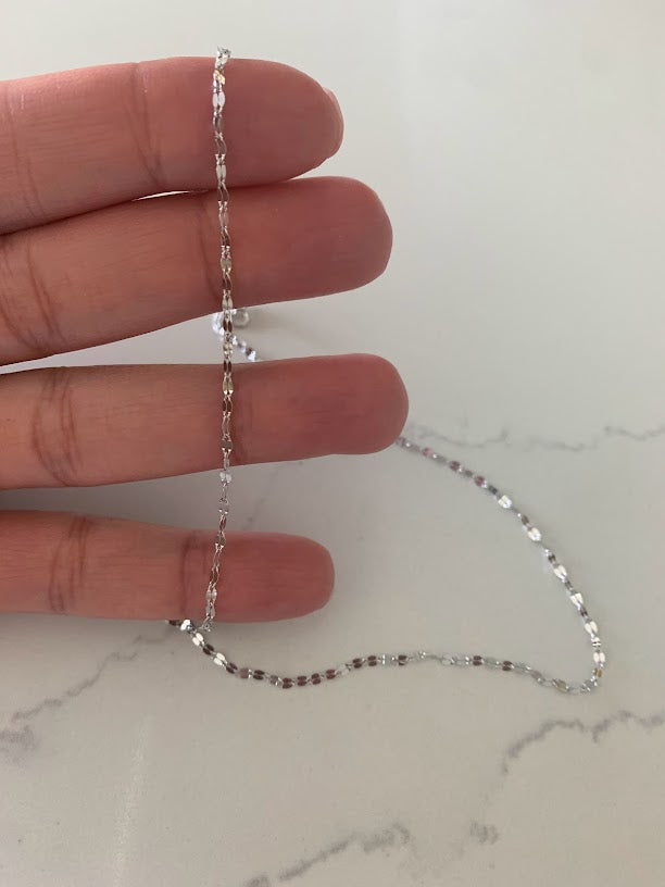 2MM 14K Yellow Gold Twisted Mirror Chain in Yellow Gold | Genuine Gold