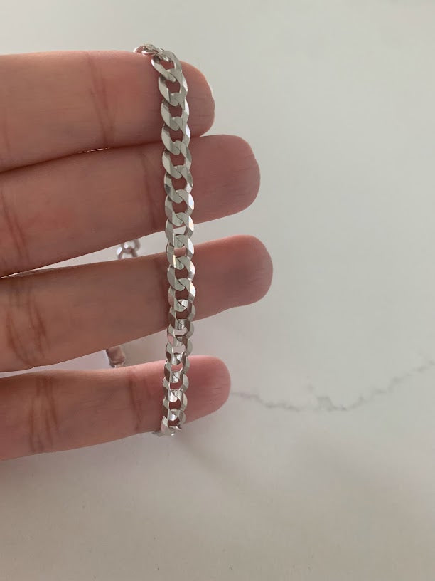 14K Gold SOLID Miami Concave Cuban Link Bracelet, 8" Inch, 5.9MM Thick, Real Gold Bracelet, SOLID Gold Cuban Bracelet, Men, Women, Unisex