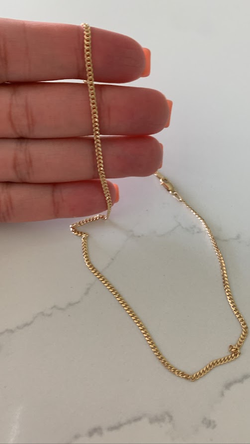 2.2MM 14K Gold SOLID Miami Cuban Link Chain | 14K Gold Curb Link Chain | Layering Gold Chain | SOLID GOLD