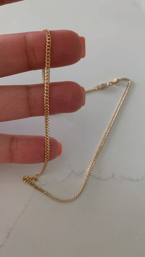 2.2MM 14K Gold SOLID Miami Cuban Link Chain | 14K Gold Curb Link Chain | Layering Gold Chain | SOLID GOLD