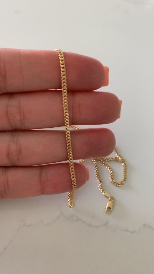 2.2MM 14K Gold SOLID Miami Cuban Link Chain | 14K Gold Curb Link Chain | Layering Gold Chain | SOLID GOLD