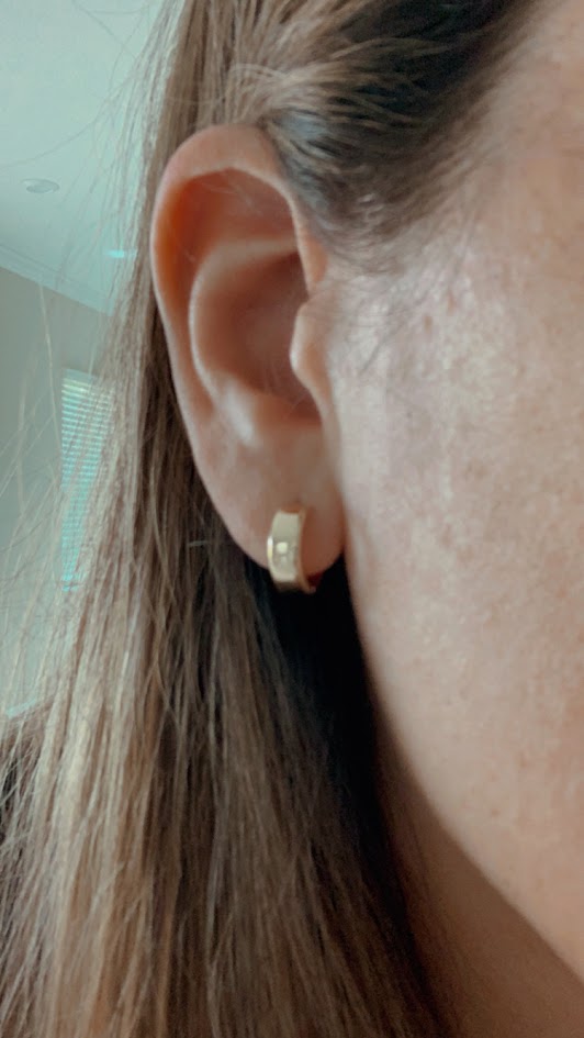 Bold Thick Hoop Huggie Earrings, 14K Gold Huggie, Statement Everyday Hoop Earrings,Boyfriend Huggies, Gift for Her, Genuine 14K Gold Jewelry