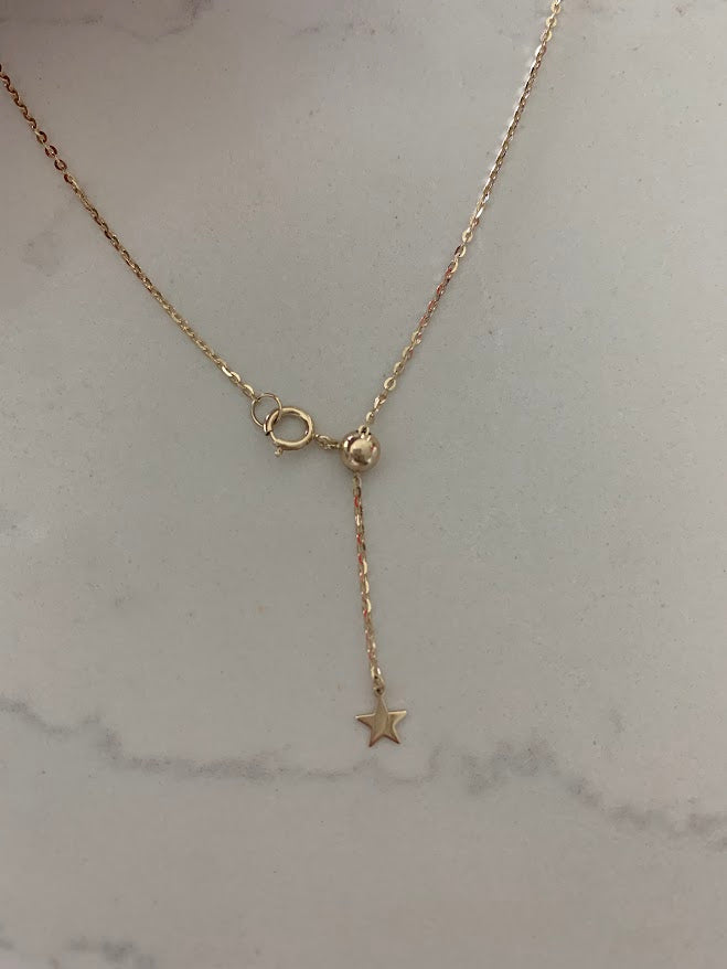 14K Gold Stars Choker | Stars Layering Necklace | 14K Gold Chain Necklace