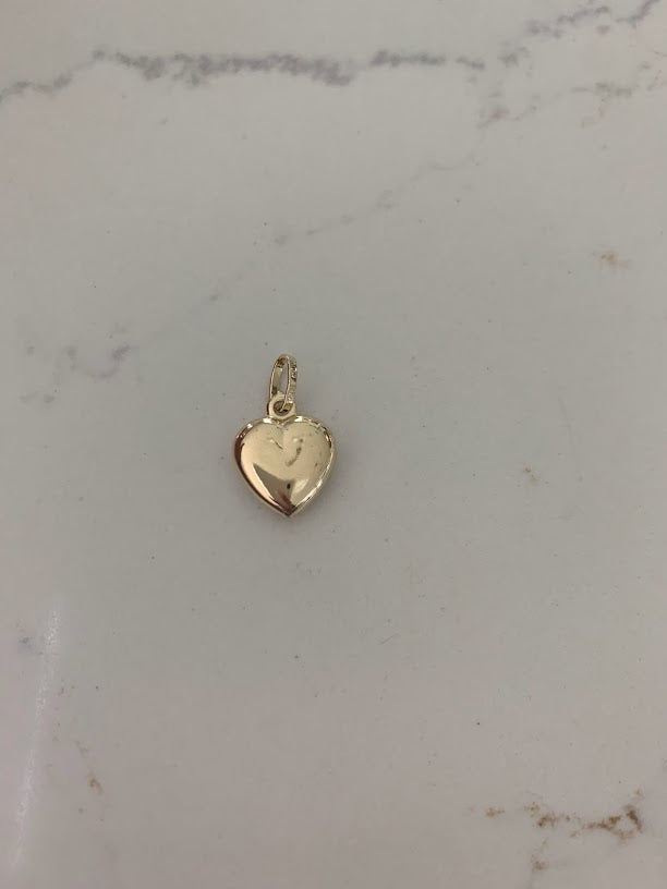14k Solid Gold Heart Necklace for Women | Puffed Heart Pendant Necklace | 14K Real Gold Heart Jewelry | Gold Love Necklace