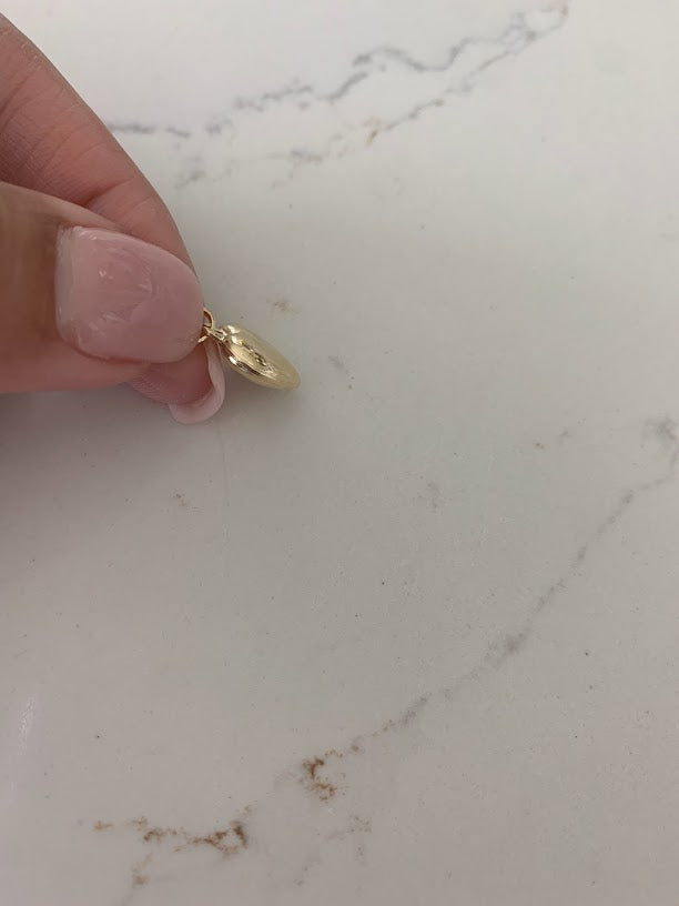 14k Solid Gold Heart Necklace for Women | Puffed Heart Pendant Necklace | 14K Real Gold Heart Jewelry | Gold Love Necklace