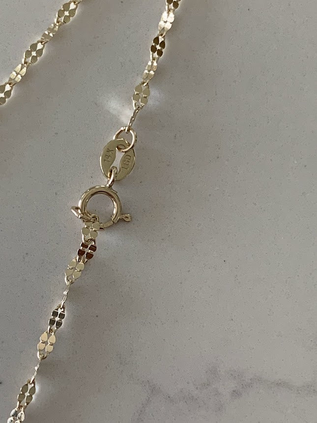 14K Gold Butterfly Necklace 16", 18",20",22", Butterfly Chain, Shiny Minimalist Mirror Chain, Layering Necklace, Butterfly Chain, Butterfly