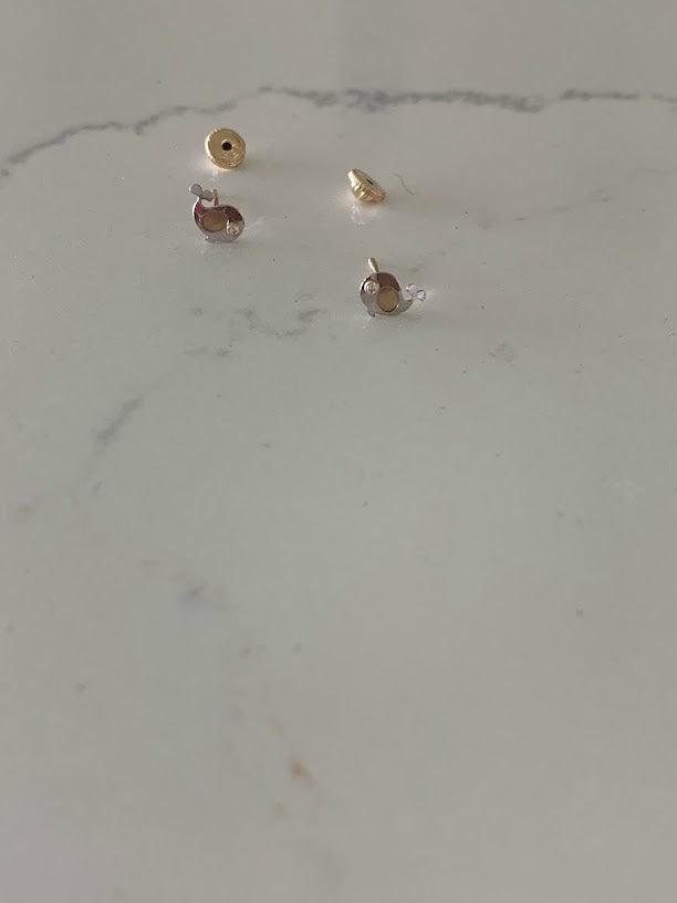 14K Gold Mini Whale Studs, Gold Studs, Gold Piercings, Gold Earrings, Solid Gold