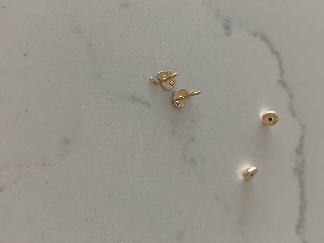14K Gold Mini Whale Studs, Gold Studs, Gold Piercings, Gold Earrings, Solid Gold