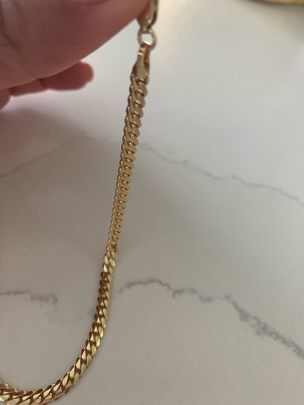 14K Yellow Gold SOLID Miami Cuban Link Bracelet, 7.5" Inch, 4MM Thick, Real Gold Bracelet, SOLID Gold Cuban Bracelet, Men, Women, Unisex