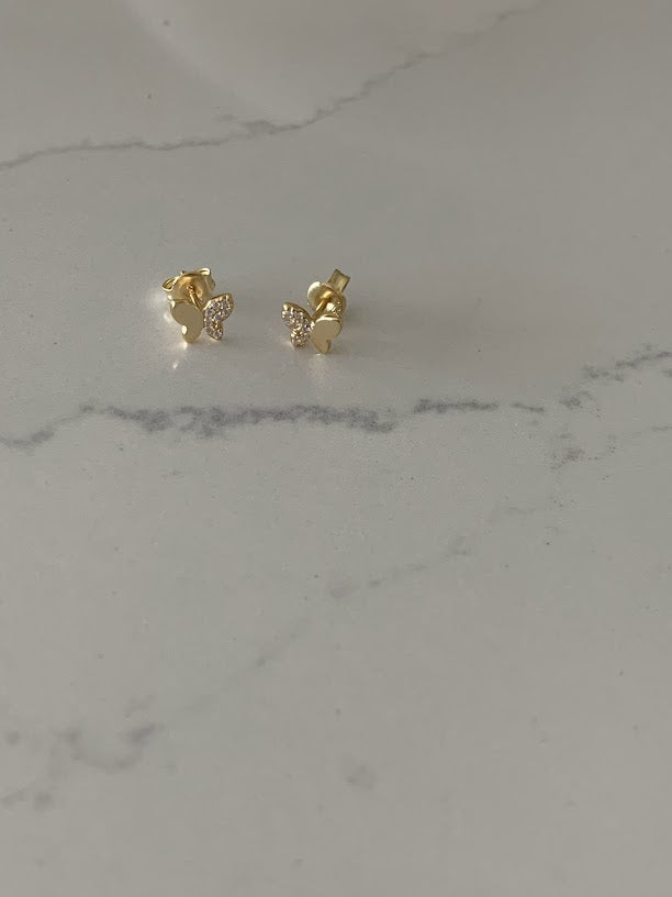 7MM Pave Butterflies in Sterling Silver
