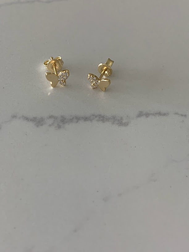 7MM Pave Butterflies in Sterling Silver