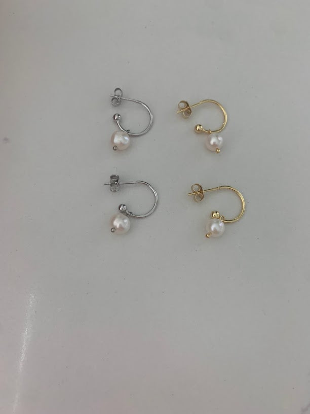 Pearl Drop Earrings - Pearl Earrings, Bridesmaid Gold and Silver Gold, Real Pearl Earrings, Wedding Earrings, Gift for Woman