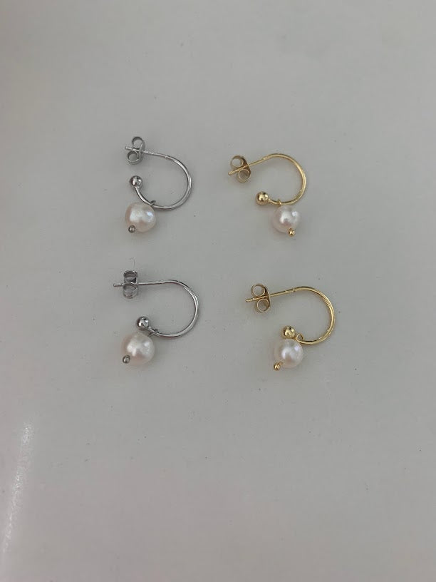 Pearl Drop Earrings - Pearl Earrings, Bridesmaid Gold and Silver Gold, Real Pearl Earrings, Wedding Earrings, Gift for Woman