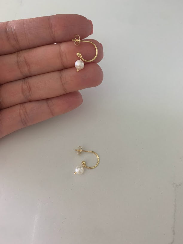 Pearl Drop Earrings - Pearl Earrings, Bridesmaid Gold and Silver Gold, Real Pearl Earrings, Wedding Earrings, Gift for Woman