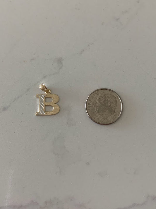 14K Gold Initial Pendant, Yellow Gold Initial, Sparkly Initial, Personalized Jewelry, Gift for her