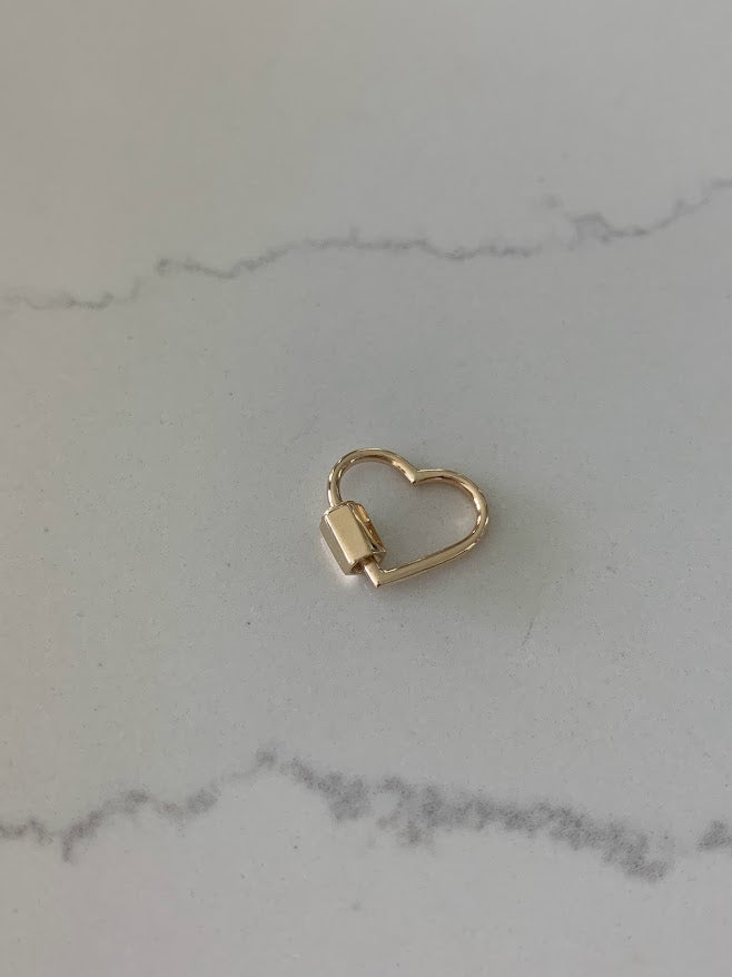 14K Solid Gold Open Heart Pendant for Multiple Pendants | Love Pendant | 14K Heart Pendant | Open Heart | Multiple Pendant Holder