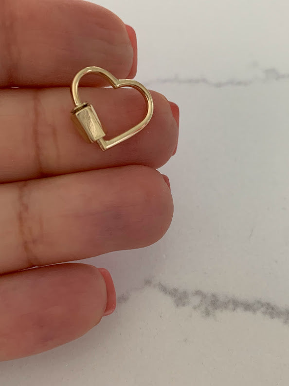 14K Solid Gold Open Heart Pendant for Multiple Pendants | Love Pendant | 14K Heart Pendant | Open Heart | Multiple Pendant Holder