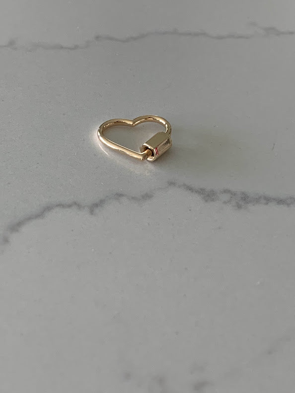 14K Solid Gold Open Heart Pendant for Multiple Pendants | Love Pendant | 14K Heart Pendant | Open Heart | Multiple Pendant Holder