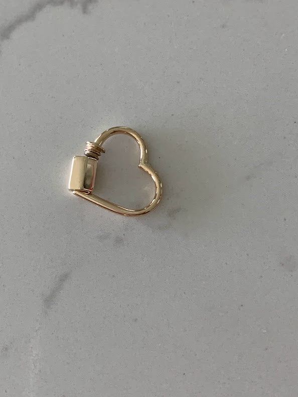 14K Solid Gold Open Heart Pendant for Multiple Pendants | Love Pendant | 14K Heart Pendant | Open Heart | Multiple Pendant Holder