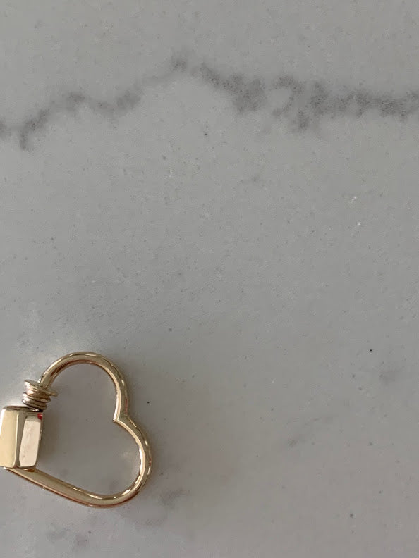 14K Solid Gold Open Heart Pendant for Multiple Pendants | Love Pendant | 14K Heart Pendant | Open Heart | Multiple Pendant Holder