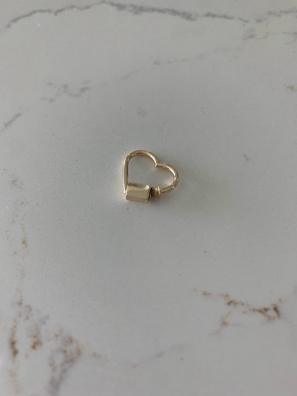14K Solid Gold Open Heart Pendant for Multiple Pendants | Love Pendant | 14K Heart Pendant | Open Heart | Multiple Pendant Holder
