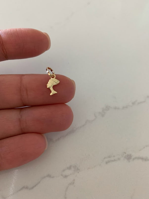 14K Solid Gold Nefertiti Pendant | Yellow Gold Nefertiti Pendant | Nefertiti Pendant | 14K Solid Gold Pendant | Egyptian Queen Pendant