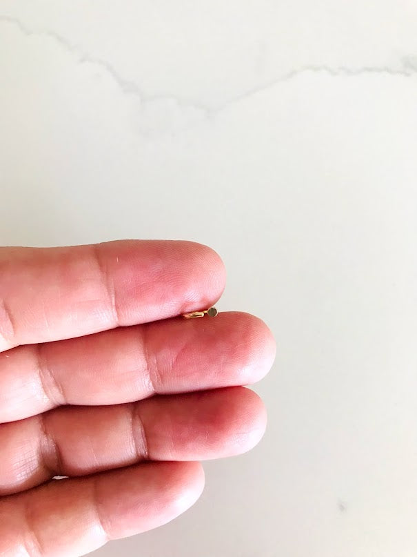 14K Yellow Gold, Open Hoop with Tiny Knot Nose Ring, Yellow Gold Nose Ring, Hoop Nose Ring