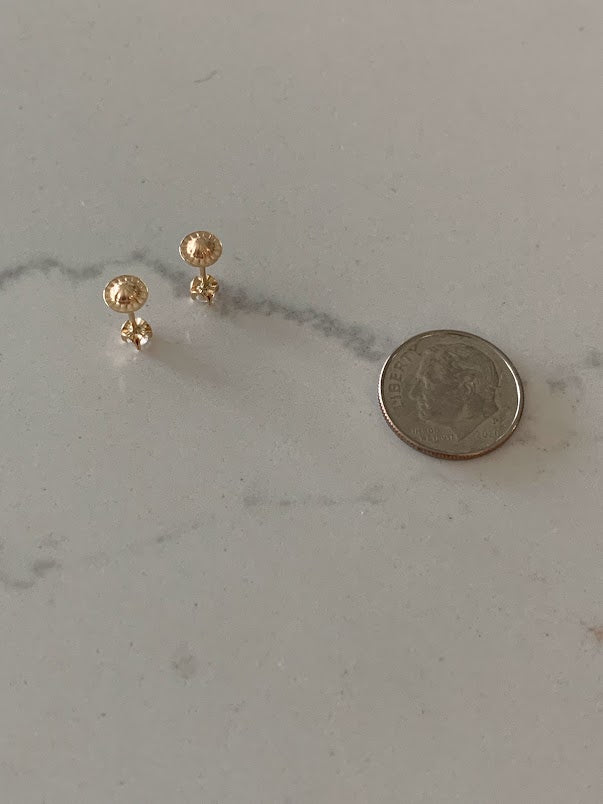 14K Gold 3MM Cubic ZC Studs on Four Prongs • CZ Earrings • 4 Prong Screw back Circular Studs • Cubic Zirconia 4 Prong Studs • 3MM C/Z