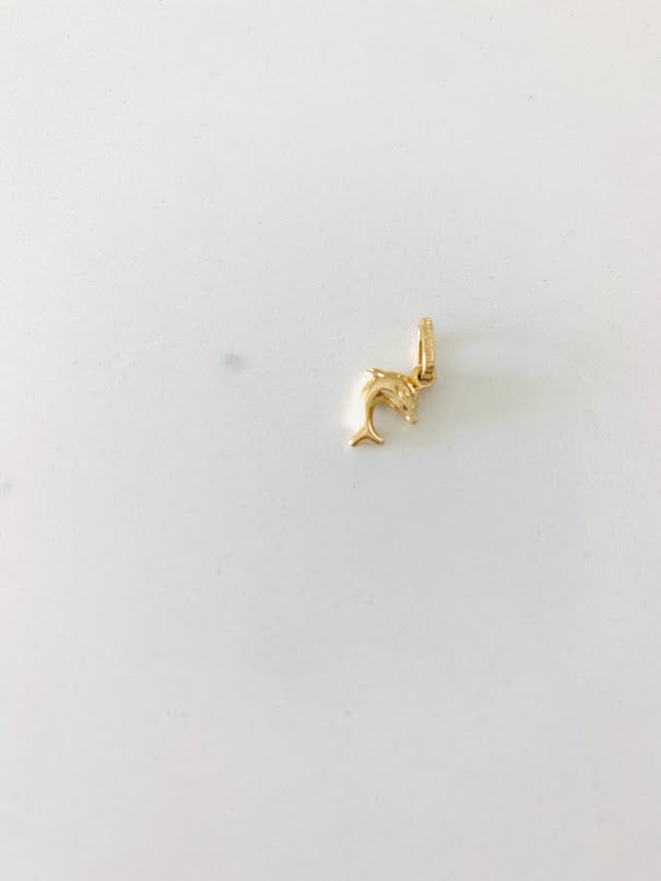 14K Gold Dolphin Pendant | Yellow Gold Dolphin Pendant | Dolphin Pendant | 14K Gold Pendant