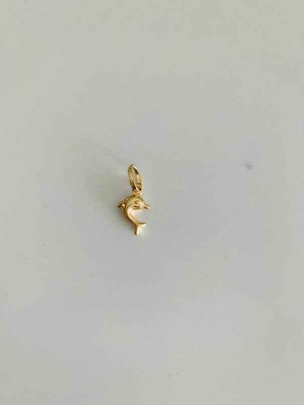 14K Gold Dolphin Pendant | Yellow Gold Dolphin Pendant | Dolphin Pendant | 14K Gold Pendant
