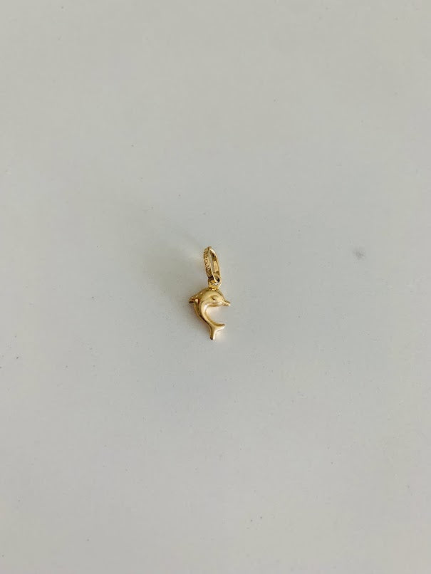 14K Gold Dolphin Pendant | Yellow Gold Dolphin Pendant | Dolphin Pendant | 14K Gold Pendant