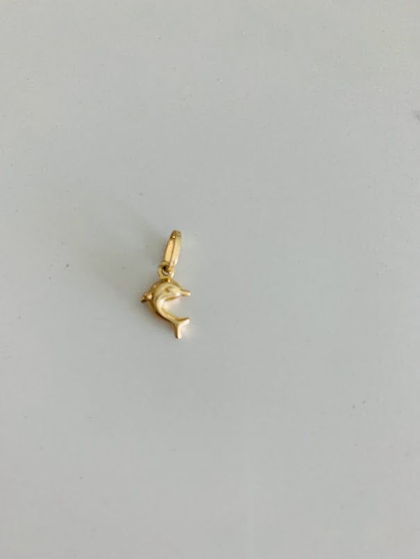 14K Gold Dolphin Pendant | Yellow Gold Dolphin Pendant | Dolphin Pendant | 14K Gold Pendant