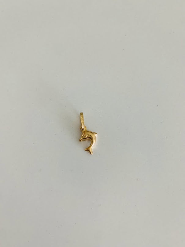 14K Gold Dolphin Pendant | Yellow Gold Dolphin Pendant | Dolphin Pendant | 14K Gold Pendant