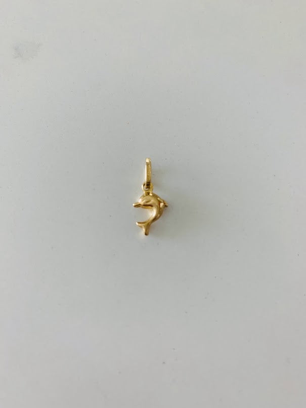 14K Gold Dolphin Pendant | Yellow Gold Dolphin Pendant | Dolphin Pendant | 14K Gold Pendant