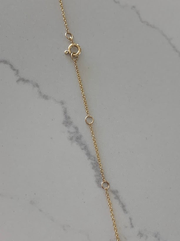14K Gold Crescent Moon & Star Necklace with Diamonds