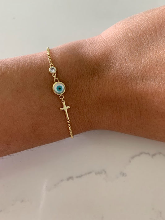 Guardian Eye Bracelet in Sterling Silver
