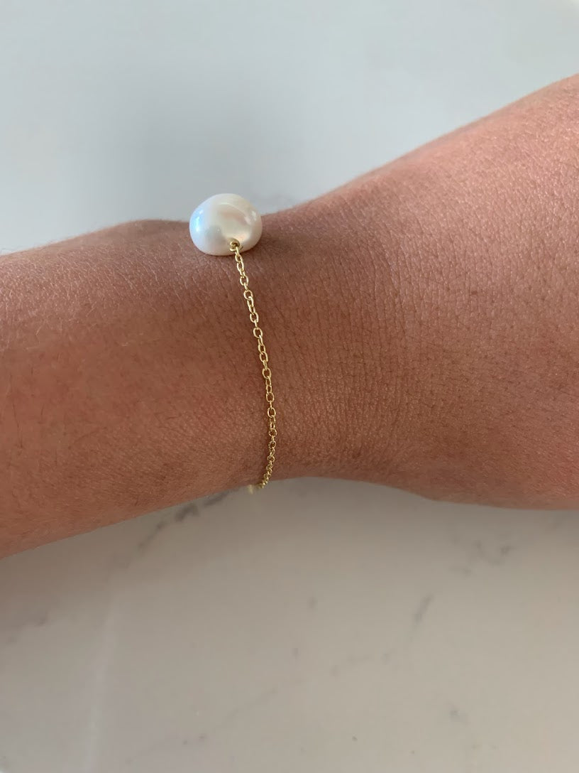 Genuine Pearl Bracelet | Sterling Silver Bracelet | Real Freshwater Pearl Jewelry | Gift for her | Bridesmaid | Minimalist Bracelet