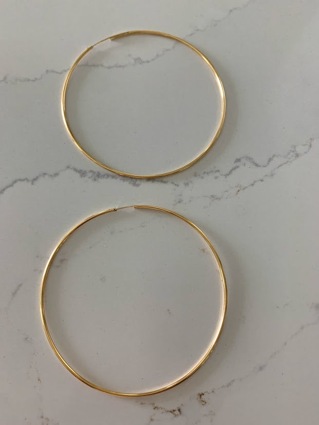 Large 75MM Thin Hoops