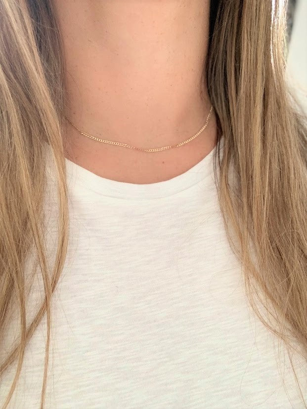 2MM 14K Gold Cuban Link Chain | 14K Gold Cuban Chain | Layering Gold Chain | SOLID GOLD