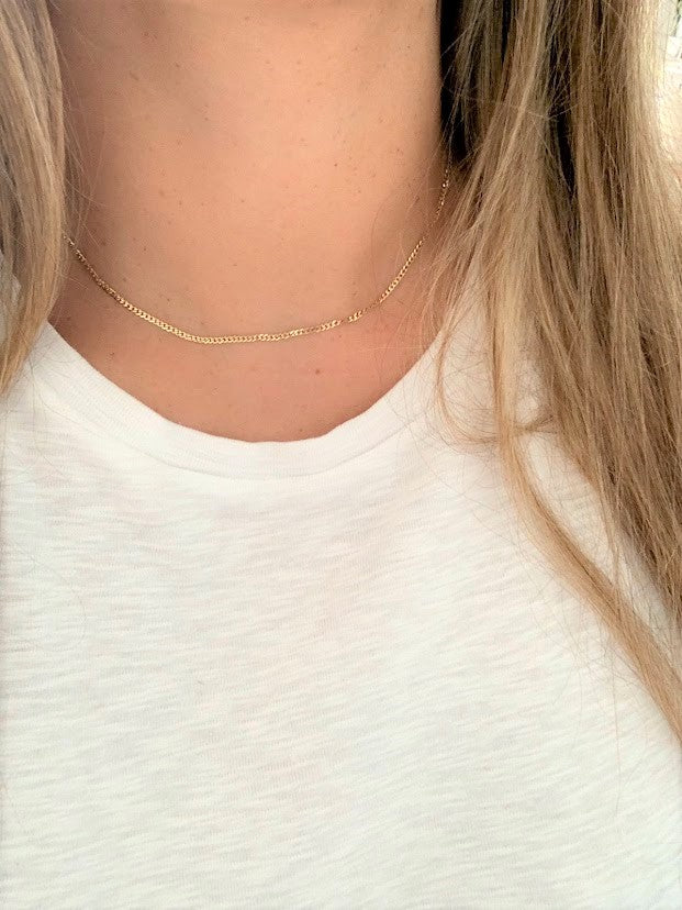 2MM 14K Gold Cuban Link Chain | 14K Gold Cuban Chain | Layering Gold Chain | SOLID GOLD
