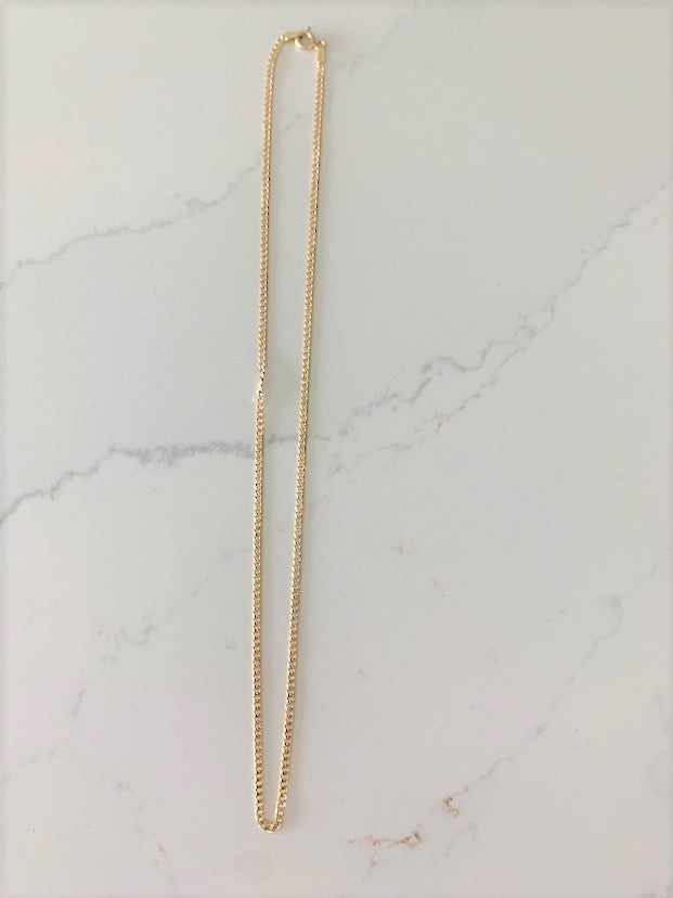 2MM 14K Gold Cuban Link Chain | 14K Gold Cuban Chain | Layering Gold Chain | SOLID GOLD