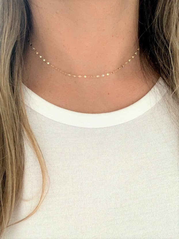 2MM 14K Yellow Gold Twisted Mirror Chain in Yellow Gold