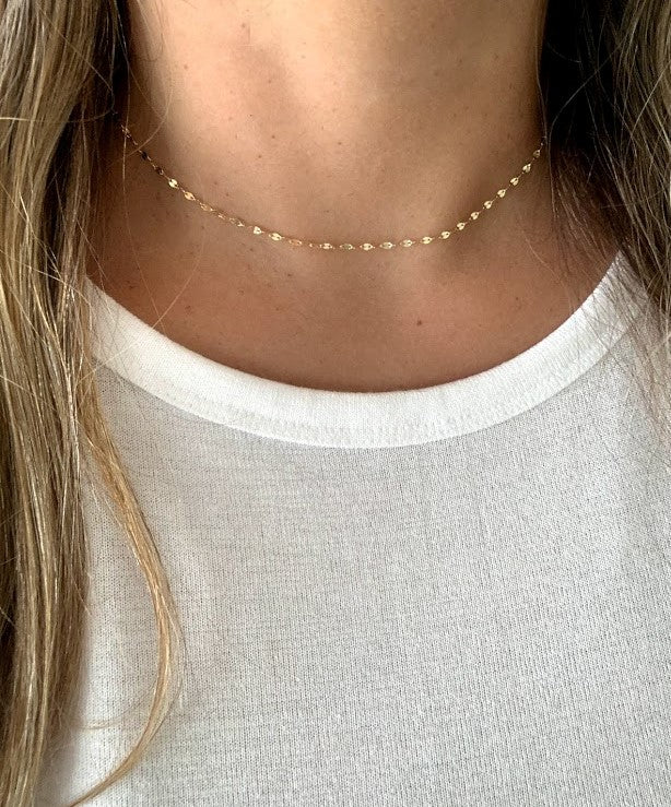 2MM 14K Yellow Gold Twisted Mirror Chain in Yellow Gold
