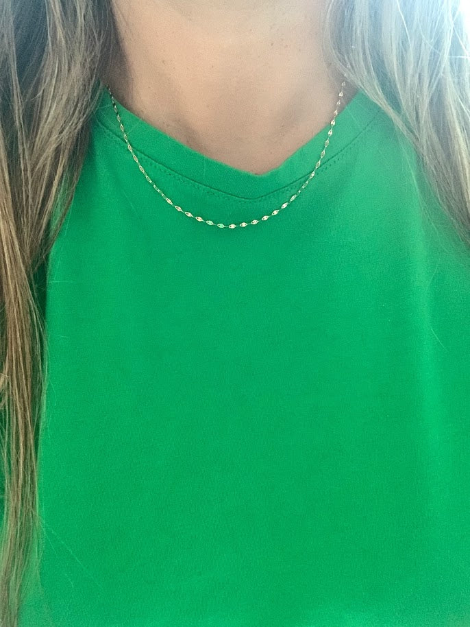 2MM 14K Yellow Gold Twisted Mirror Chain in Yellow Gold