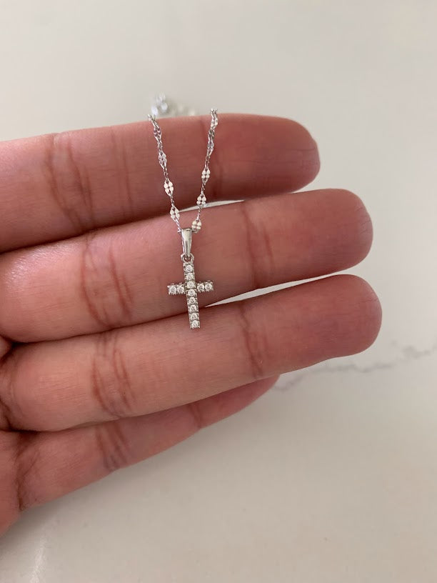 14K White Gold Mirror Chain, Gold Chain, 1.7mm Twisted Diamond Cut Mirror Chain