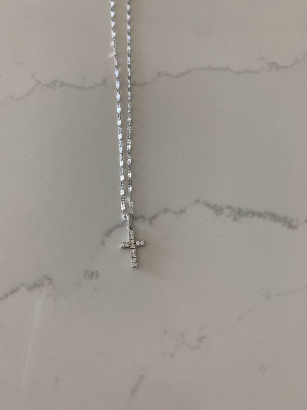 14K White Gold Mirror Chain, Gold Chain, 1.7mm Twisted Diamond Cut Mirror Chain