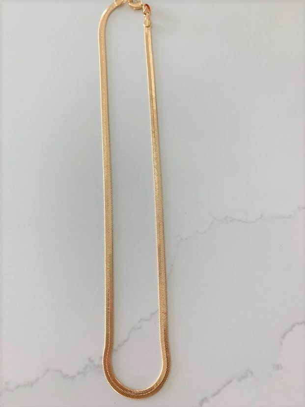 4MM Gold-Filled Herringbone Necklace